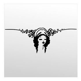 200 cm Kadın Taçlı Folyo Sticker