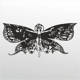 200 cm Kelebek Kadın Folyo Sticker