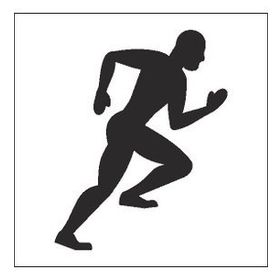 200 cm Koşan Sporcu Folyo Sticker