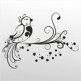 200 cm Kuş Deseni Folyo Sticker