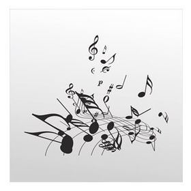 200 cm Müzik Notaları Folyo Sticker