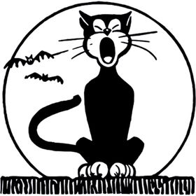 200 cm Siyah Kedi Folyo Sticker