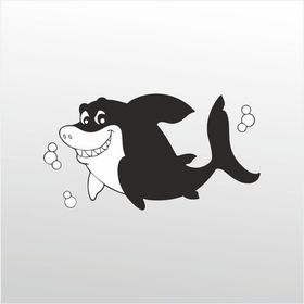 200 cm Tatlı Köpek Balığı Folyo Sticker