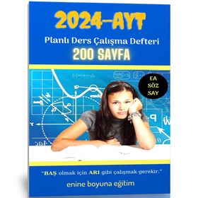 200 Sayfa AYT Planlı Ders Çalışma Defteri