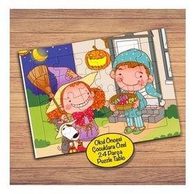 20074 Hallowen Şeker mi Şaka mı Çocuklara Özel Puzzle Yapboz Tablo