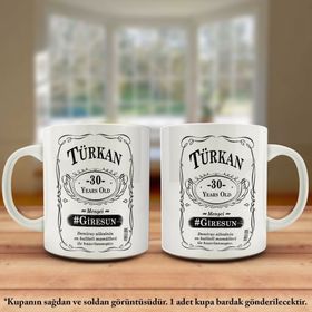 201548 Viski Markası Etiket Espirili Tasarım Baskılı Kupa Bardak