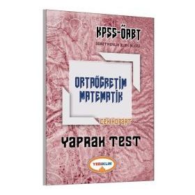 2017 ÖABT Ortaöğretim Matematik Öğretmenliği Çek Kopart Yaprak Test Yediiklim Yayınları - kollektif