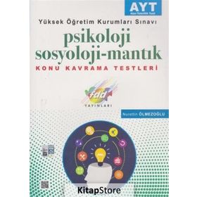 2018 AYT Psikoloji Sosyoloji - Mantık Konu Kavrama Testleri - Nurettin Ölmezoğlu