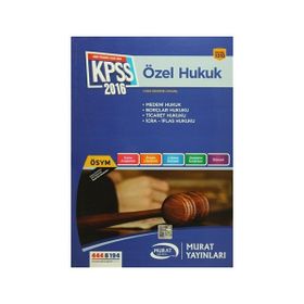 2018 KPSS A Grubu Özel Hukuk Konu Anlatımlı Çözümlü Sorular - Murat Yayınları
