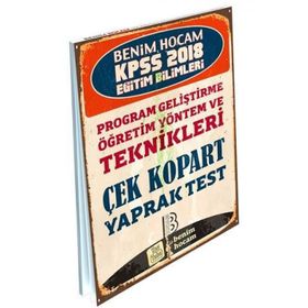 2018 KPSS Eğitim Bilimleri Program Geliştirme-Öğretim Yöntem ve Teknikleri Çek Kopart Yaprak Test - Benim Hocam Komisyon
