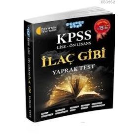 2018 KPSS Lise Ön Lisans İlaç Gibi Yaprak Test - Akıllı Adam Yayınları Komisyon
