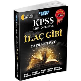 2018 KPSS Lise Ön Lisans İlaç Gibi Yaprak Test - Akıllı Adam Yayınları Komisyon