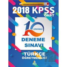 2018 KPSS ÖABT Türkçe Öğretmenliği 10'lu Çözümlü Deneme Sınavı Asos Yayınları