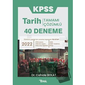 2018 KPSS Tarih 40 Deneme-Tamamı Çözümlü - Kolektif
