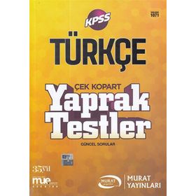 2018 KPSS Türkçe Çek Kopart Yaprak Testler - Murat Eğitim Kurumları Komisyon