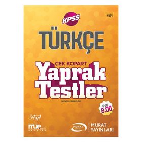 2018 KPSS Türkçe Çek Kopart Yaprak Testler - Murat Eğitim Kurumları Komisyon