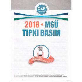 2018 MSÜ Tıpkı Basım-Çap Yayınları
