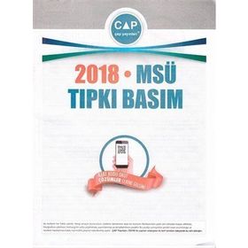 2018 MSÜ Tıpkı Basım-Çap Yayınları