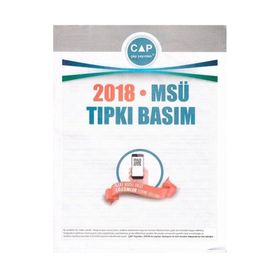2018 MSÜ Tıpkı Basım-Çap Yayınları