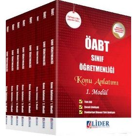 2018 ÖABT Sınıf Öğretmenliği 8’li Modüler Konu Anlatımı Set 8 Kitap - Lider Yayınları Komisyon