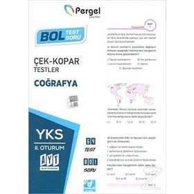 2018 YKS 1.Oturum Coğrafya Soru Bankası