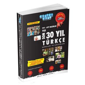 2018 YKS Hazırlık Son 30 Yıl Türkçe Soruları ve Çözümleri - Akıllı Adam Yayınları Komisyon