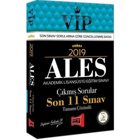 2019 ALES Vıp Tamamı Çözümlü Son 11 Sınav Çıkmış Sorular Yargı Yayınları