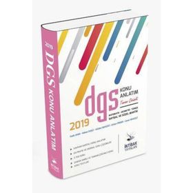 2019 DGS Tamamı Çözümlü Konu Anlatım İntibak Yayınları