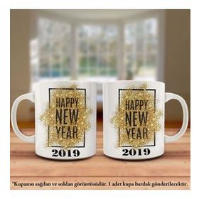 2019 Happy New Year-Mutlu Yıllar Kupa Bardak