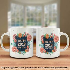 2019 Happy New Year-Yeni Yıl Tasarım Kupa Bardak