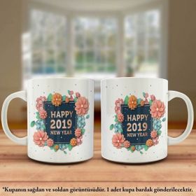 2019 Happy New Year-Yeni Yıl Tasarım Kupa Bardak