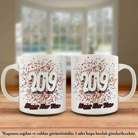 2019 Happy New Year-Yeni Yıl Tasarım Kupa Bardak