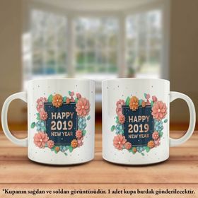 2019 Happy New Year-Yeni Yıl Tasarım Kupa Bardak