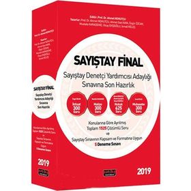 2019 Sayıştay Final Sayıştay Denetçi Yardımcısı Adaylığı Sınavına Son Hazırlık Soru Bankası