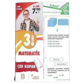 2020 3. Sınıf Matematik Çek Kopar Yaprak Test-Eğitim Dünyası Yayınları