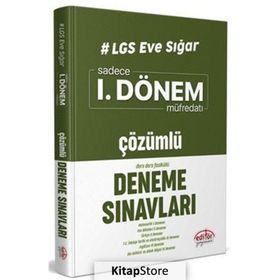 2020 8. Sınıf Lgs 1. Dönem Deneme Sınavları Çözümlü Lgs Eve Sığar-Editör Yayınları