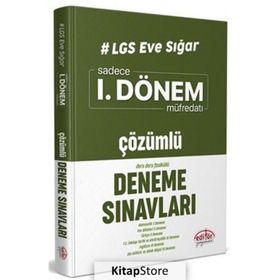 2020 8. Sınıf Lgs 1. Dönem Deneme Sınavları Çözümlü Lgs Eve Sığar-Editör Yayınları