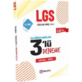 2020 8. Sınıf Lgs 5 Deneme Sayısal Ve Sözel Bölümlerle - Lider Plus Yayınları