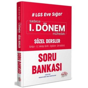 2020 8. Sınıf Lgs Sözel Dersler 1. Dönem Soru Bankası Lgs Eve Sığar-Editör Yayınları