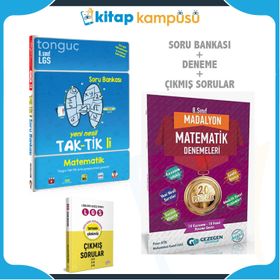 2020 8. Sınıf Matematik Taktikli Soru Bankası+8. Sınıf LGS Tamamı Çözümlü 10 Deneme-Tonguç Akademi Yayınları
