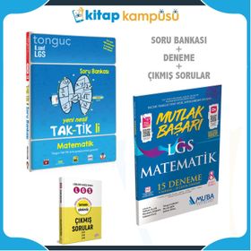 2020 8. Sınıf Matematik Taktikli Soru Bankası+8. Sınıf LGS Tamamı Çözümlü 10 Deneme-Tonguç Akademi Yayınları