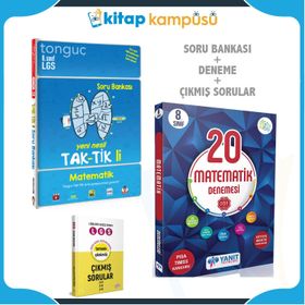 2020 8. Sınıf Matematik Taktikli Soru Bankası+8. Sınıf LGS Tamamı Çözümlü 10 Deneme-Tonguç Akademi Yayınları