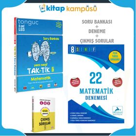 2020 8. Sınıf Matematik Taktikli Soru Bankası+8. Sınıf LGS Tamamı Çözümlü 10 Deneme-Tonguç Akademi Yayınları