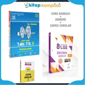 2020 8. Sınıf Matematik Taktikli Soru Bankası+8. Sınıf LGS Tamamı Çözümlü 10 Deneme-Tonguç Akademi Yayınları