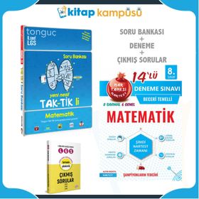 2020 8. Sınıf Matematik Taktikli Soru Bankası+8. Sınıf LGS Tamamı Çözümlü 10 Deneme-Tonguç Akademi Yayınları