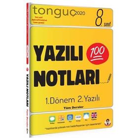 2020 8. Sınıf Tüm Dersler 1. Dönem 2. Yazılı Notları - Tonguç Akademi Yayınları
