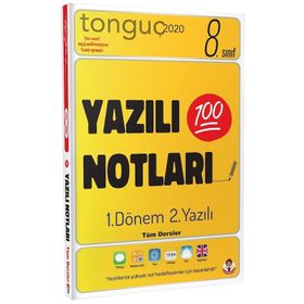 2020 8. Sınıf Tüm Dersler 1. Dönem 2. Yazılı Notları - Tonguç Akademi Yayınları