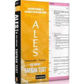 2020 ALES Çek Kopar Yaprak Test Kollektif Pegem Akademi Yayıncılık