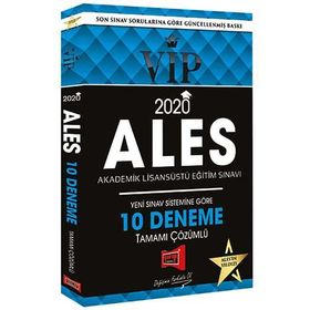 2020 ALES VIP Yeni Sınav Sistemine Göre Tamamı Çözümlü 10 Fasikül Deneme Yargı Yayınları