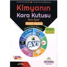 2020 AYT Kimyanın Kara Kutusu 11. ve 12. Sınıf Konu Özetli Çözümlü Soru Bankası İnformal Yayınları